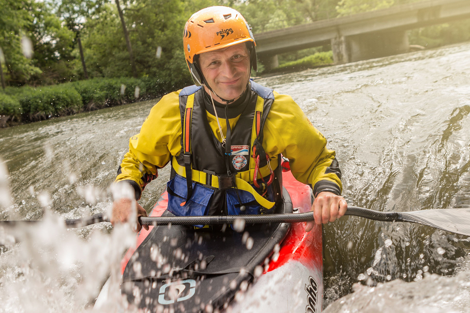 Canoe slalom on the Günz river. Photo: Philipp Röger für die Stadt Günzburg