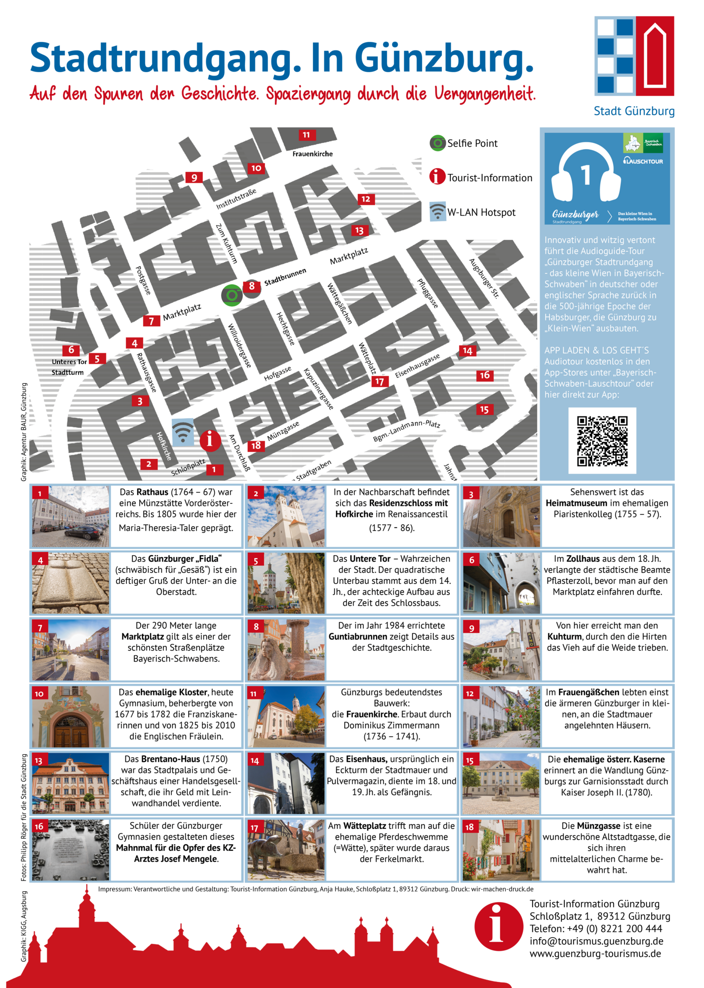 Der historische Rundgang führt zu allen Sehenswürdigkeiten in der Günzburger Altstadt.