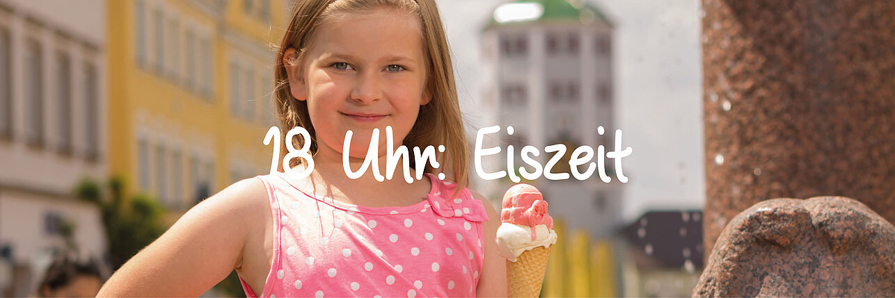 Eis essen in Günzburg. Foto: Philipp Röger für die Stadt Günzburg